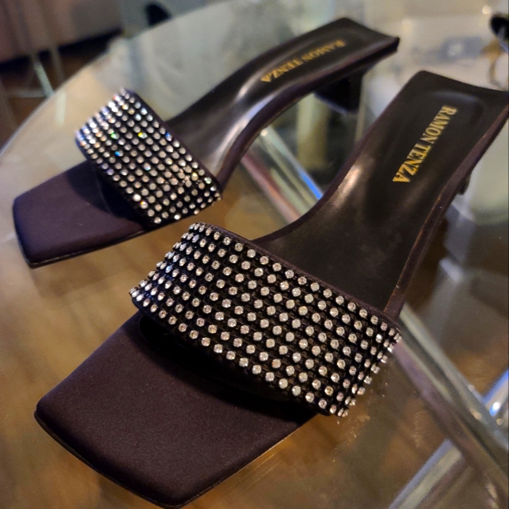 Ramon Tenza Black Bling Heels